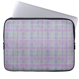 Lavendel-Karo-Harmonie Laptopschutzhülle