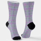 Lavendel-Karo-Harmonie Socken (Gewinkelt)