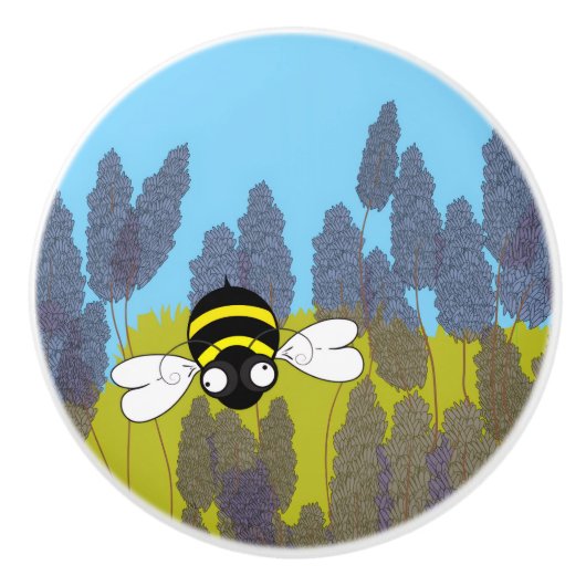 Lavendel-Keramik Keramikknauf (Vorderseite)