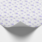 Lavendel Kitty Cat Faces Wrapping Paper Geschenkpapier (Ecke)