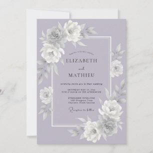 Lavendel-Klassische Naturhochzeit Einladung