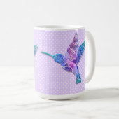 Lavendel-Kolibri-Tasse Kaffeetasse (VorderseiteRechts)