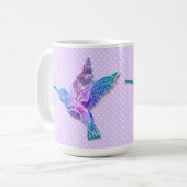 Lavendel-Kolibri-Tasse Kaffeetasse (Vorderseite Links)