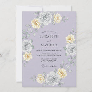Lavendel-Kranz Florale Romanze Hochzeit Einladung