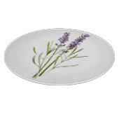 Lavendel-Kraut-SingleSprig in den Blüten-lila Schneidebrett (Ecke)