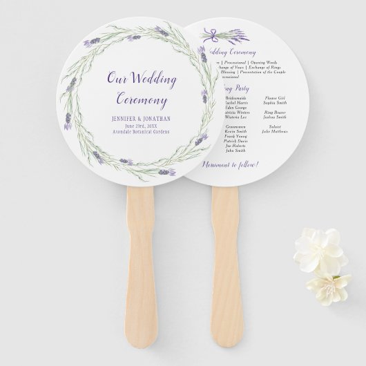 Lavendel-Kräuterpflanzen und Grünkleider-Programme Fächer (Vorne und Hinten)