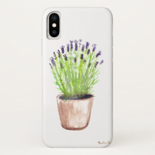 Lavendel Kräutertopf Pflanze Aquarell lila Case-Mate iPhone Hülle