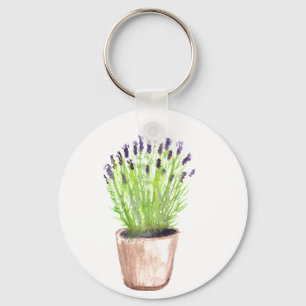 Lavendel Kräutertopf Pflanze Kachelbedecke Schlüsselanhänger