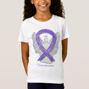 Lavendel Krebsbewusstseinsschleife Engel Art-Shirt T-Shirt