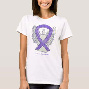 Lavendel Krebsbewusstseinsschleife Engel Art-Shirt T-Shirt