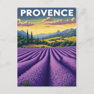 Lavendel Landschaft Provence Frankreich Postkarte