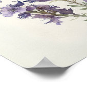 Lavendel Larkspur Blume Art Print Poster (Ecke)