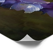 Lavendel Larkspur Blume Art Print Poster (Ecke)