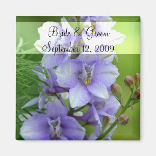 Lavendel Larkspur Hochzeit Magnet
