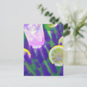 Lavendel Lemonade mit Lavendel und Zitronen Postkarte (Stehend Vorderseite)