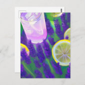 Lavendel Lemonade mit Lavendel und Zitronen Postkarte (Vorne/Hinten)