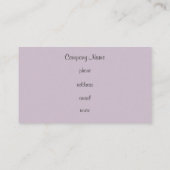 Lavendel Leopard Print Business Card Visitenkarte (Rückseite)