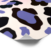 Lavendel Leopard Print: Weiches, stilvolles Wild D Poster (Ecke)
