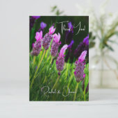 Lavendel, Liebe & Hingabe, Hochzeit Dankeskarte (Stehend Vorderseite)