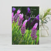 Lavendel, Liebe & Hingabe, Hochzeit Einladung (Stehend Vorderseite)