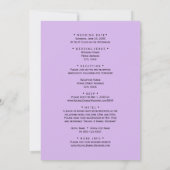 Lavendel, Liebe & Hingabe, Hochzeit Einladung (Rückseite)