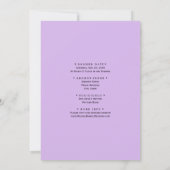 Lavendel, Liebe & Hingabe, Hochzeitsdusche Einladung (Rückseite)