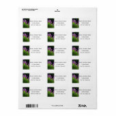 Lavendel, Liebe & Hingabe, Hochzeitslabel Adressaufkleber (Vorne)