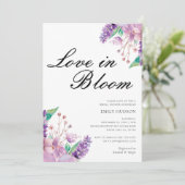 Lavendel-Liebe im Blumendusche Einladung (Stehend Vorderseite)