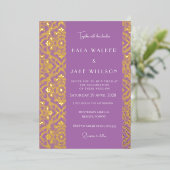 Lavendel Liebe Italienische Tile (Retro-Dotted) Folieneinladung (Stehend vorne)