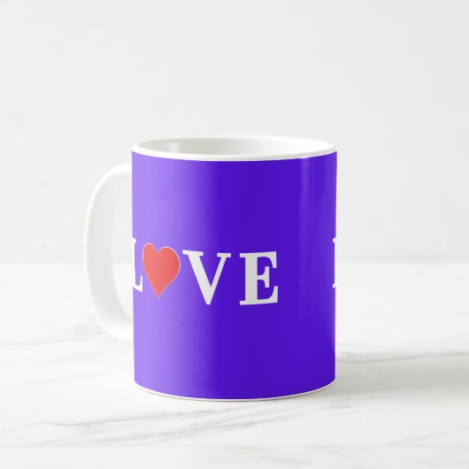 Lavendel-LIEBE Kaffeetasse (Vorderseite Links)