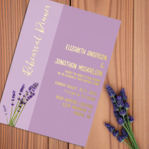 Lavendel Liebe Probe Abendessen Folieneinladung