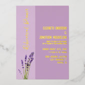 Lavendel Liebe Probe Abendessen Folieneinladung (Vorderseite)