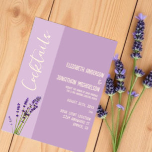 Lavendel-Liebes-Cocktailparty vor der Hochzeit Einladung