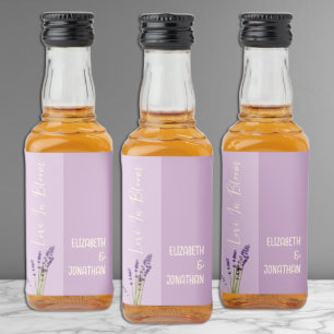 Lavendel-Liebes-Hochzeit Alkoholflaschenetikett