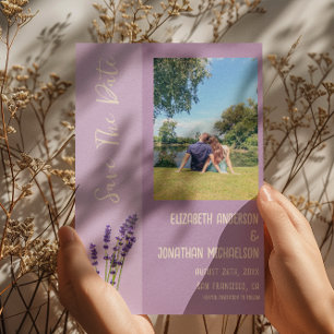 Lavendel-Liebes-Hochzeit Save The Date
