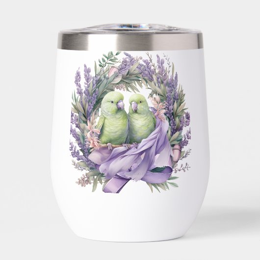 Lavendel-Liebesvögel (Vorderseite)