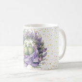 Lavendel Liebesvögel Kaffeetasse (VorderseiteRechts)