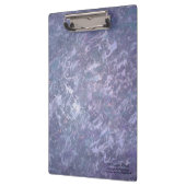 Lavendel Lila Abstrakt | Metallischer Pinselstrich Klemmbrett (Links)