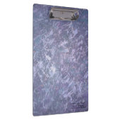 Lavendel Lila Abstrakt | Metallischer Pinselstrich Klemmbrett (Rechts)