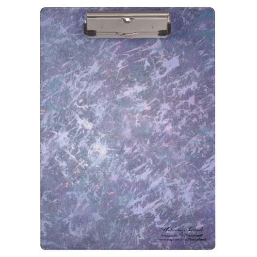 Lavendel Lila Abstrakt | Metallischer Pinselstrich Klemmbrett (Vorderseite)