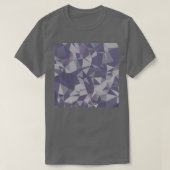 Lavendel Lila, Abstrakter Polygonhintergrund T-Shirt (Design vorne)