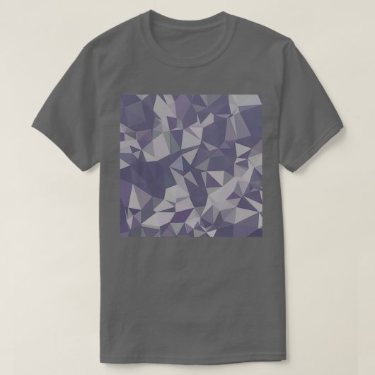 Lavendel Lila, Abstrakter Polygonhintergrund T-Shirt (Design vorne)