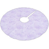 Lavendel Lila Abstraktes Federmuster Polyester Weihnachtsbaumdecke (Schrägansicht)