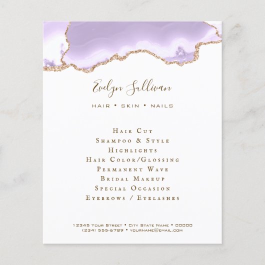 Lavendel lila agate Flyer (Vorne)