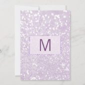 Lavendel lila aquamariner Marmor Glitzer Geburtsta Einladung (Rückseite)