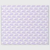 Lavendel, lila auf weißem Muster zeichnend Geschenkpapier (Flach)