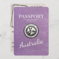 Lavendel Lila Australienpass Save the Date