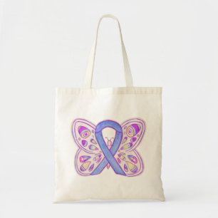 Lavendel Lila Awareness Ribbon Custom Totbeutel Tragetasche