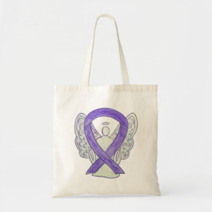 Lavendel Lila Awareness Ribbon Custom Totbeutel Tragetasche