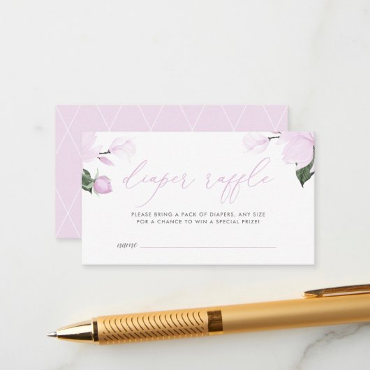 Lavendel Lila Bläserspülung Windelwanne Begleitkarte (Vorderseite/Rückseite Beispiel)